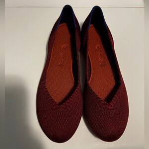 Rothy’s Size 8 Malbec Red Flats Brand New Never Worn